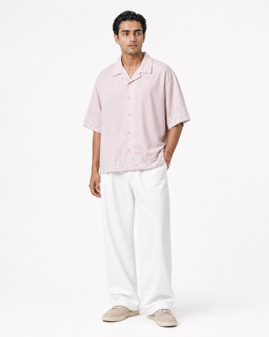 Embroided Resort Collar Shirt