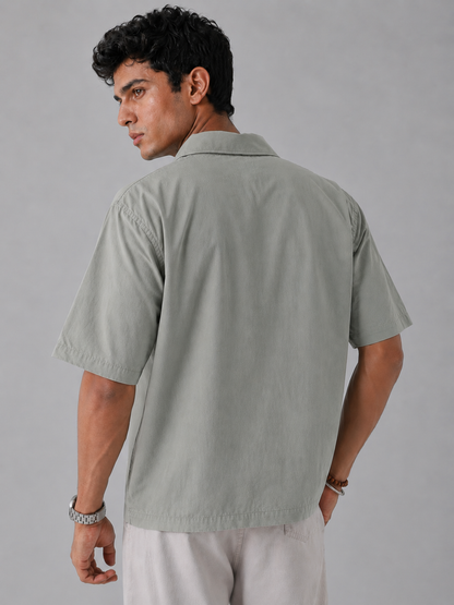 Embroided Resort Collar Shirt