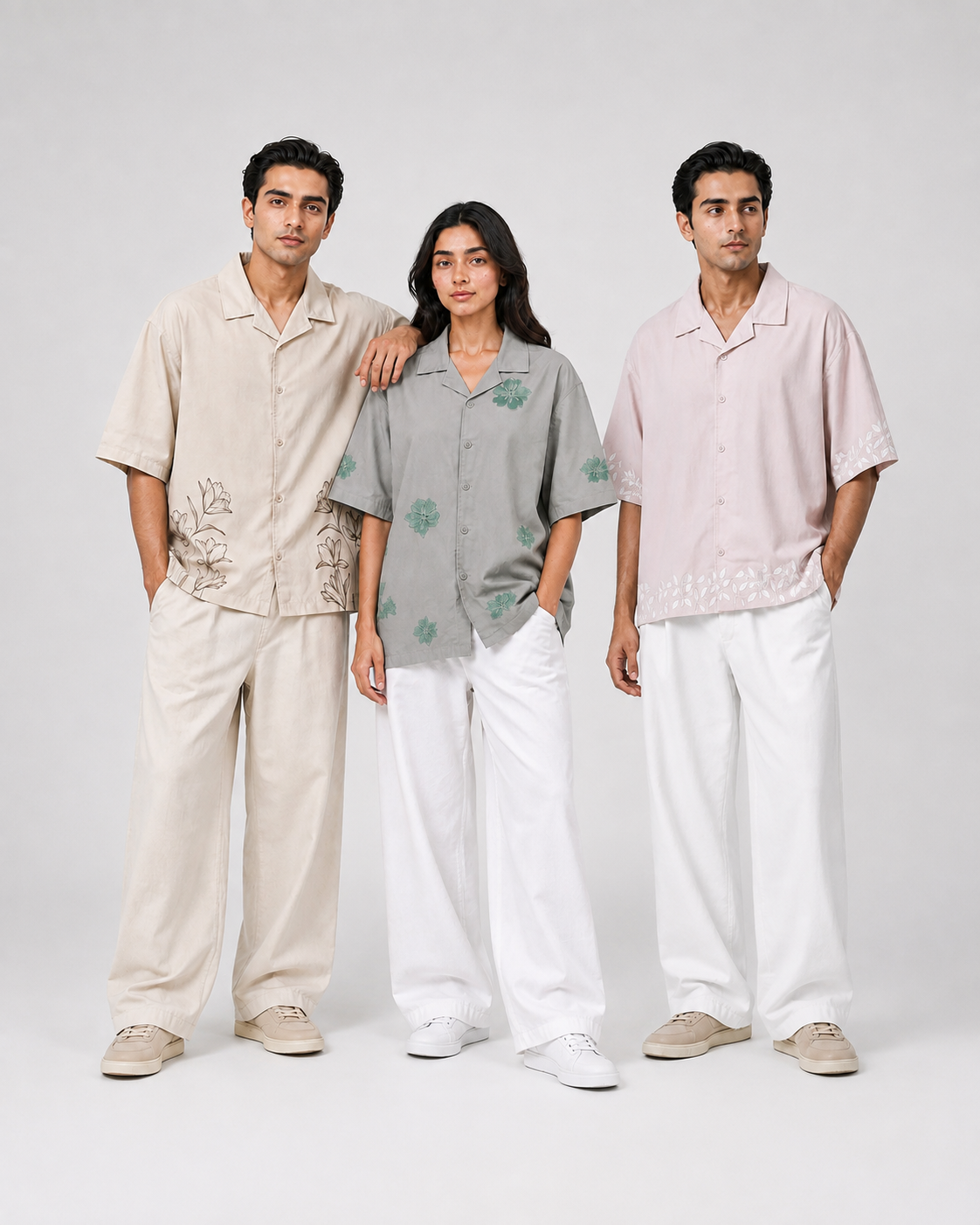Bundle of 3 Resort Polo ( Grey + Beige + Pink )