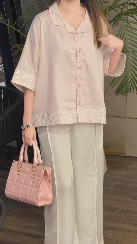 Embroided Resort Collar Shirt
